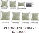 Fancy Homi 2 Packs Sage Green Decorative Throw Pillow Covers 22x22 Inch for Living Room Couch Bed Sofa, Farmhouse Boho Home Decor, Soft Corss Corduroy Patchwork Accent Square Cushion Case 55x55 cm by CozyNest Decor