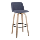 Toriano - Mid-Century Modern Fixed Height BarStool With Round Footrest (Set of 2) by HouseOfZazla