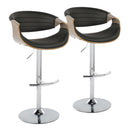 Symphony - Mid Century Modern Adjustable Barstool With Swivel & Rounded T Footrest (Set of 2) by HouseOfZazla