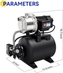 Acquaer 1.6 HP Shallow Well Pump with Pressure Tank, Stainless Steel, 1320 GPH 115V Irrigation, Automatic Water Booster Jet Pump for Home, Garden, Lawn by GreenHaven Gardens