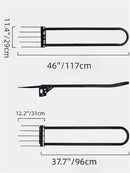 Heavy Duty Pitch Fork 46“ Steel Long Handle, Garden Broad Fork Loosening Soil & Breaks up Dirt, Garden Tool Claw Weeder Strengthening 5 Tines by GreenHaven Gardens