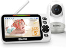 Baby Monitor with 30-Hour Battery, 5" Large Split-Screen Video Baby Monitor with Camera and Audio, 3500mAh Battery, Remote Pan/Tilt/Zoom Camera, Two-Way Talk, Night Vision, Lullabies, No WiFi by TinyTreasures Baby Boutique