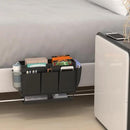 Bedside Caddy, Bed Organizer with 11 Pockets and Power Strip Holder,Versatile Bedside Storage Caddy for Home,Dorm,Bunk,Hospital,Crib Bed (Black) by CozyNest Decor