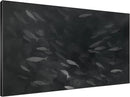 SIGNWIN 46"x72" Extra Large Framed Wall Art Monochrome Fish Silhouettes Illustration for Home Living Room Bedroom Decor (Frame Assembly Required) by CozyNest Decor