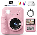 Kids Camera Instant Print for Girls Ages 3-14, 3-inch HD Screen Camera for Kids with Printing Paper, 1080P Digital Toddler Toys for 4 5 6 7 8 9 10 11 12 Years Old (Pink) by TinyTreasures Baby Boutique