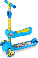 Jetson Character Kids Kick Scooter, LED Lights on Stem & Light-Up Wheels, Lightweight Frame, Height-Adjustable Handlebar, Lean-to-Steer System, Easy-Fold Mechanism by TinyTreasures Baby Boutique