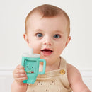 Itzy Ritzy Silicone Rattle Teether– BPA-Free Silicone Teether with Rattle for Babies & Toddlers – Features a Gentle Rattle Sound, Colorful Beads & Multiple Textures (Travel Cup) by TinyTreasures Baby Boutique
