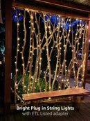 Lighting EVER 306 LED Curtain Lights with 18 Hang Down String Lights, 10×10 ft Plug in Hanging Fairy Lights for Bedroom Wall Window, Twinkle Backdrop Lights for Wedding Patio Gazebo (NOT Connectable) by CozyNest Decor