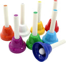 Murtenze 8Pcs Diatonic Colorful Metal Handbells Set, 8 Note Musical Bells for Holiday Birthday Gift Musical Teaching(11cm x 5cm) by TinyTreasures Baby Boutique