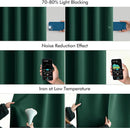 MIULEE Hunter Green Back Tab Blackout Curtains 120 Inch Long 2 Panels Set for Living Room Bedroom, Rod Pocket/Pinch Pleated Extra Long Thermal Insulated Room Darkening 10FT Window Drapes by TinyTreasures Baby Boutique