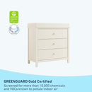 Graco Sasha 3-Drawer Chest with Changing Table Topper (Froasted Oat) – GREENGUARD Gold Certified, Nursery Bedroom Wood Chest with Spacious Storage, Interlocking Drawer System, Pre-Installed Tracks by TinyTreasures Baby Boutique