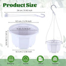 Roshtia 24 Pcs Hanging Plastic Planter Pot with Hook Flower Pots Baskets Hanging Nursery Planter Holder for Outdoor Indoor Plant Garden(Ceramic White,3.7 Inch) by GreenHaven Gardens