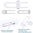 Baby Proofing Cabinet Locks | Adjustable U Shaped Baby Safety Latches for Drawers, Fridge, Closet |Modern Baby Proofing Cabinet Lock with Extra Secure Lock Buttons (Pack of 4, White) by TinyTreasures Baby Boutique