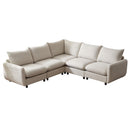 99 in. Oversize 5-Piece L Shaped Modular Sectional Sofa