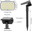 Solar Spot Lights Outdoor, [4 Pack/7 Colors/37 LED] 2-in-1 Solar Landscape Spotlights, IP65 Waterproof Auto On/Off Solar Powered Security Lights for Yard Garden Pathway Walkway by GreenHaven Gardens