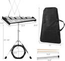 Giantex Percussion Glockenspiel Bell Kit 30 Notes, Xylophone with Adjustable Height Frame, Music Stand, 8" Practice Pad, Bell Mallets, Drumsticks, Carrying Bag, for School Band Beginner Student by TinyTreasures Baby Boutique