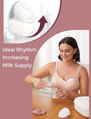 Momcozy Breast Pump Hands Free Mobile Style | M6, Wearable Breastfeeding Pump Ideal Rhythm for More Milk, DoubleFit Flange More Fit & Discreet with 3 Modes & 9 Levels, 24mm - 2 Pack Quill Gray by TinyTreasures Baby Boutique
