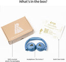 POGS Kids Bluetooth Wireless Headphones | The Gecko 2 | Foldable, Durable Headphones for Kids 3+ | Volume Limited 85 dB, Microphone | On-Ear | Wireless Music-Sharing Function (rBlue) by TinyTreasures Baby Boutique
