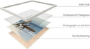 HAUS AND HUES White Oak Wood Gallery Wall Tabletop Frames Made with Real American Oak and Shatter-free Plexiglass - Set of 6 (Four 4x6, Two 5x7, Framed White) by CozyNest Decor