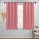 Easy-Going Blackout Curtains for Bedroom, Solid Thermal Insulated Grommet and Noise Reduction Window Drapes, Room Darkening Curtains for Living Room, 2 Panels (52x46 in,Pink) by CozyNest Decor