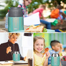 Insulated Food Jar for Hot & Cold Food for Kids Adult,17 oz Soup Thermo Hot Food Containers for Lunch, Triple Layer Insulation Stainless Steel Food Jar with Spoon (GPeacock) by TinyTreasures Baby Boutique