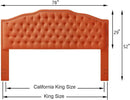 24KF Upholstered Button Tufted King Size Headboard with Nailhead Trim, Elegant Boucle Fabric California King headboard, 6031-K-Boucle-Orange by CozyNest Decor