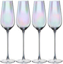 Iridescent Champagne Glasses Premium Barware Gift Elegant Drinkware Collection by The Wine Savant