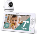 7" 1080P Full HD Video Baby Monitor No WiFi,100 Hrs 5000mAh Battery Runs 4 Days,4X Zoom,Remote 355° Pan-Tilt,2-Way Talk with Temp Alert/Lullabies/VOX by TinyTreasures Baby Boutique