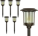 SmartYard 15-Lumen Solar Pathway Lights, Aluminum And Glass 6 Pack