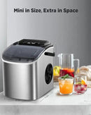 Silonn Ice Makers Countertop, 9 Cubes Ready in 6 Mins, 26lbs in 24Hrs, Self-Cleaning Ice Machine with Ice Scoop and Basket, 2 Sizes of Bullet Ice by CozyNest Decor