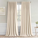 MIULEE Cream Beige Back Tab Light Blocking Curtains 96 Inch Length 2 Panels Set for Living Room Bedroom Privacy, Rod Pocket/Pinch Pleated Thermal Insulated Room Darkening Blackout Drapes W66xL96 by TinyTreasures Baby Boutique