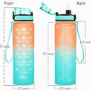 Enerbone Water Bottle, Leakproof BPA & Toxic Free, Motivational Water Bottle with Times to Drink and Straw, Fitness Sports Water Bottle with Strap for Office, Gym, Outdoor Sports by CozyNest Decor