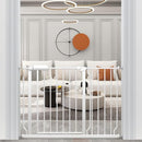 WAOWAO Baby Gate 43.31-48.00" Extra Wide Pressure Mounted Walk Through Swing Auto Close Safety White Metal Toddler Kids Child Dog Pet Puppy for Stairs,Doorways,Kitchen by TinyTreasures Baby Boutique
