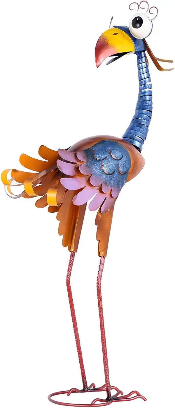 Tooarts Metal Garden Bird Statue Standing Animal Backyard Ornaments Outdoor Sculpture for Lawn Patio Art Decoration, photo 2 of 7