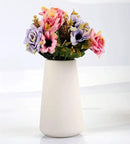 Simple Vase for Flowers Plants, Matte Vases for Modern Table Shelf Home Decor Wedding Boho Decor, 6" H Frosted Elegant Ceramic Vase for Pampas Grass Fluffy Stem Bouquet Lavender Flowers (White, 4) by GreenHaven Gardens