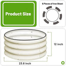 SnugNiture 2x2x1ft Round Galvanized Raised Garden Bed Kit Outdoor, Metal Planter Box for Planting Plants Vegetables, White by GreenHaven Gardens