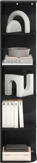 Furinno Pasir 5-Tier Corner Open Shelf Bookcase, Blackwood by TinyTreasures Baby Boutique