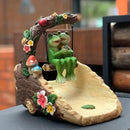 Frogs On The Swing Gutter Guardian Rain Downspout, Animals Outdoor Statue Gutter Downspout Extension Garden Decoration, Downspout Extender Diverter Splash Block for Courtyard and Patio by GreenHaven Gardens