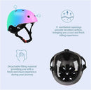 Color Gradient Adjustable Kids' Helmet with Knee & Elbow Pads Set | Multi-Sport Safety Gear for Boys & Girls Ages 5-14 | Skateboarding, Scooters, Roller & Inline Skating, Longboarding by TinyTreasures Baby Boutique