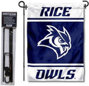 College Flags & Banners Co. Rice Owls Garden Flag with Stand Holder by GreenHaven Gardens