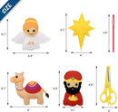 CiyvoLyeen Nativity Scene Craft Kit Christmas Ornaments DIY Kids Craft and Sew Kits for Girls and Boys Educational Beginners Sewing Set by TinyTreasures Baby Boutique
