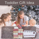 Wonder Space Plush Foam Blocks - Nursery Building & Stacking Toys for Toddlers Boys & Girls, Soft Smooth Velvet Cover, Early Education Gross Motor Skills & Brain Development (24 Bricks, Soft Blush) by TinyTreasures Baby Boutique
