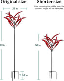 82 inch Wind Spinners Outdoor - Extra Large Metal Wind Sculptures & Spinner with Stake, Big Clearance Windmills for The Yard and Garden, Tall Yard Art Decor-Burgundy Red by CozyNest Decor