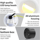 6Pcs 3W LED Recessed Wall Light, Step Light Warm White 3000K, IP65 Waterproof Staircase Light Lighting lamp, Inside Outside Garden Balcony Corridor, Aluminum, 120V White by GreenHaven Gardens