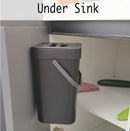 LALASTAR Countertop Compost Bin with Lid, Hanging Small Trash Can with Lid Under Sink for Kitchen, Food Waste Bin for Countertop, Mountable Garbage Can for Bathroom, RV, 5L/1.3 Gal, Black by GreenHaven Gardens