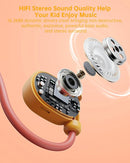 Kid Headphones for School, Air Conduction Open Ear Headphones, 3.5mm Jack Wired Cord, Ultra-Comfort, Ergonomic and Lightweight Design Perfect for School and Outdoor Activities-Orange by TinyTreasures Baby Boutique