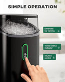 Silonn Nugget Ice Maker Countertop, Pebble Ice Maker with Soft Chewable Ice, Ready in 6 Mins, 34lbs Per Day, One-Click Operation Ice Machine with Self-Cleaning, for Home, Kitchen, Party, RV, Camping by CozyNest Decor