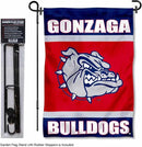 College Flags & Banners Co. Gonzaga Bulldogs Garden Flag with Pole Stand Holder by GreenHaven Gardens
