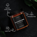1OAK Black Musk Amber Candle - Soy Wax Scented Candle for Men - 7oz, Long Burning, Masculine - Premium Gift Option by CozyNest Decor