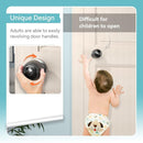 SAFELON 4 Pcs Transparent Safety Door Knob Covers for Toddler, Childproof Door Locks, Easy to Install (Clear-Black) by TinyTreasures Baby Boutique